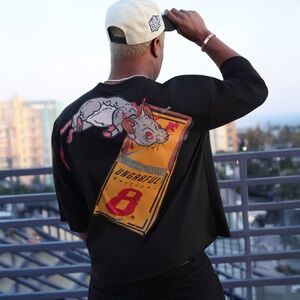 Ungrateful Bastards Black Short Sleeve Dead Rat Mouse Trap Graphic T-Shirt Sz XS